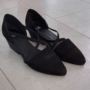 Eileen Fisher Black Wedge Shoes